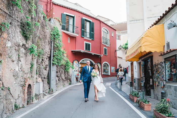 Bride and Groom in Positano Italy | Fabrizio and Romina Photography and Film | As seen on TodaysBride.com