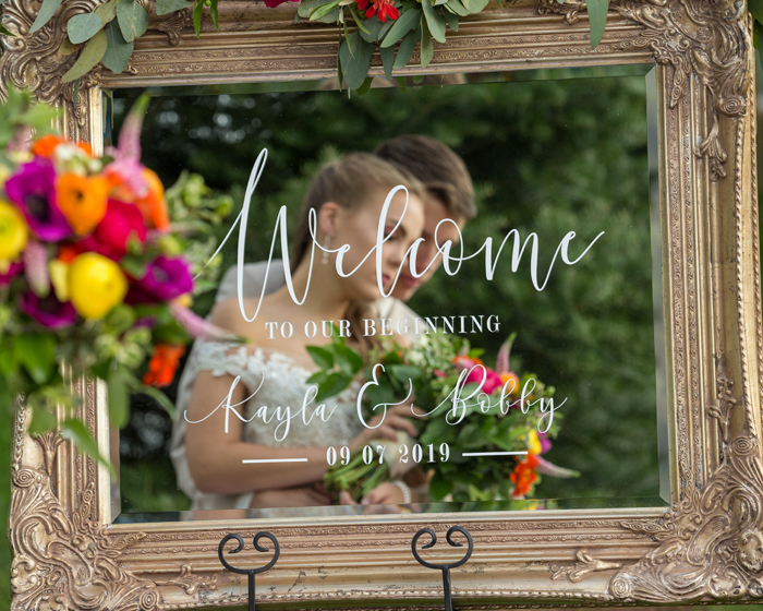 Welcome Wedding Sign | Walnut Ridge Leather Co. | OH Snap! Photography | As seen on TodaysBride.com