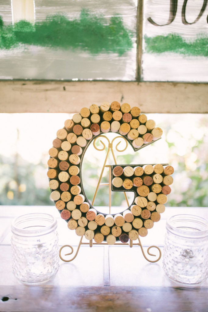 Wine Cork Letter | too much awesomeness | As seen on TodaysBride.com