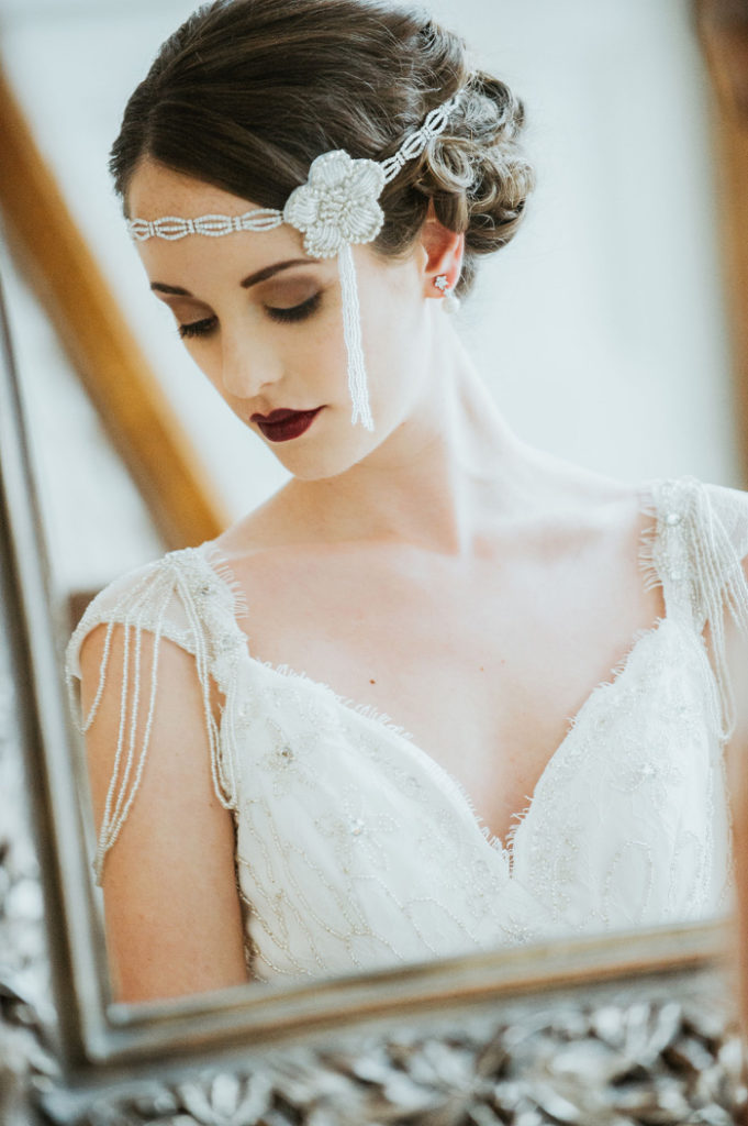 1920s Headpiece | Ally Allison Photography |  As seen on TodaysBride.com