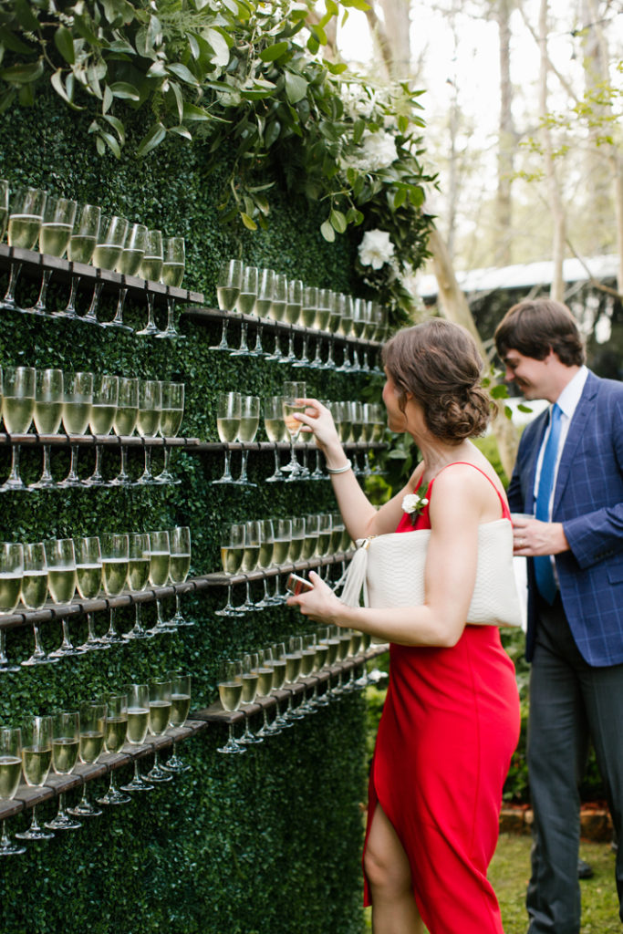 Champagne Wall | Erin Mccall Photography | As seen on TodaysBride.com