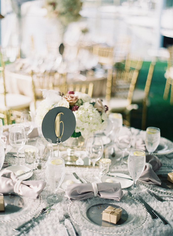 Art Deco Table Number | Michael and Carina Photography | As seen on TodaysBride.com