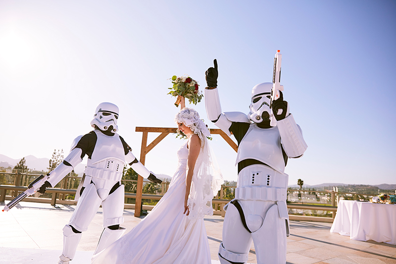 Bride and Stormtroopers | Stephany Perea | As seen on TodaysBride.com