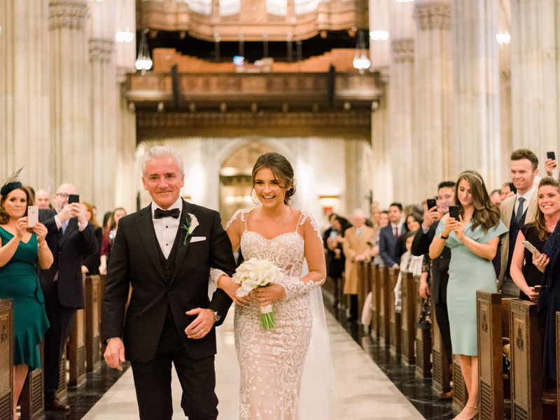 Dad and Bride Walking Down Aisle | Annie Wu Photography | as seen on TodaysBride.com