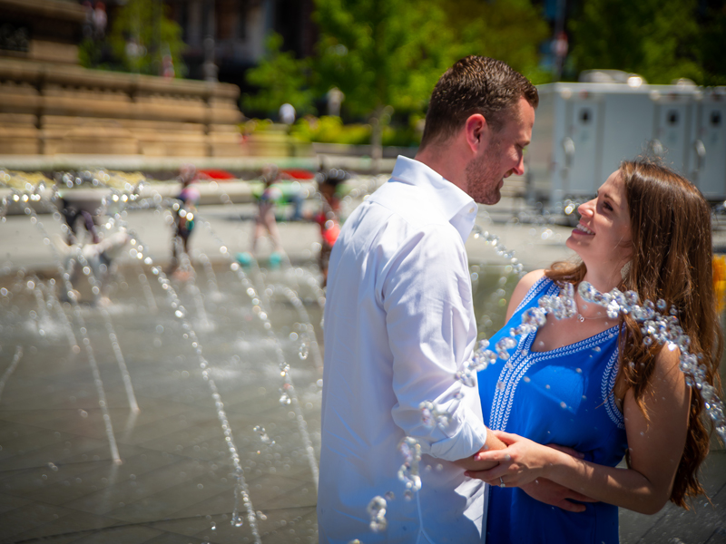 Couple in Fountain | CuffLink Media | as seen on TodaysBride.com