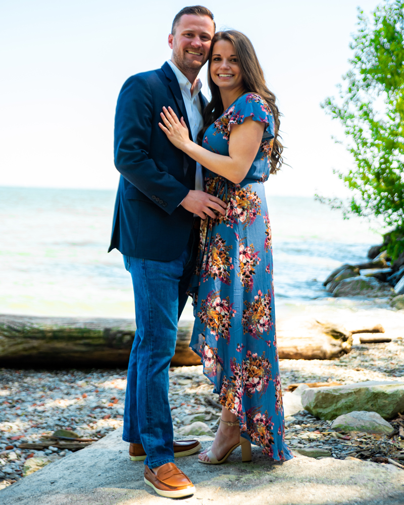 Engagement Photos in Northeast Ohio by River | CuffLink Media | as seen on TodaysBride.com