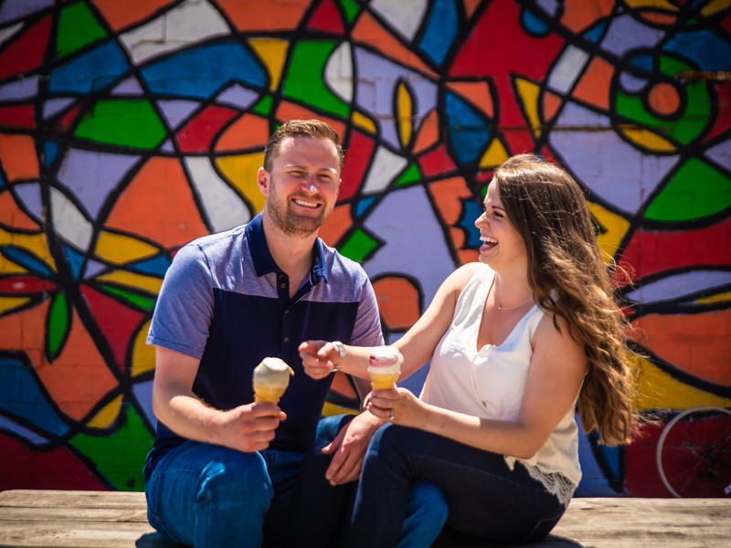 Ice Cream Engagement Photo | CuffLink Media | as seen on TodaysBride.com