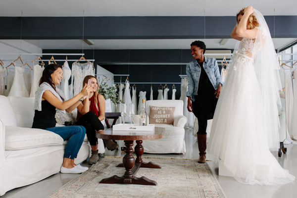 Shopping with Maid of Honor | As Seen on TodaysBride.com