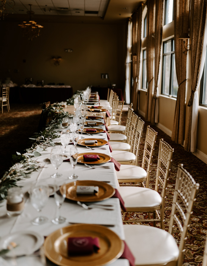 Wedding reception head table