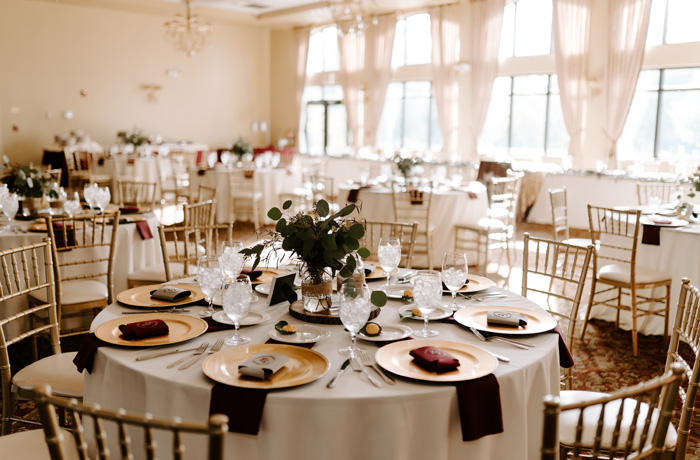 Wedding reception tables