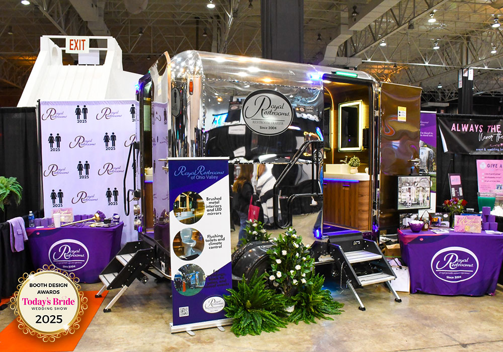 Today's Bride Wedding Exhibitor Royal Restrooms Restroom portable trailer for wedding events