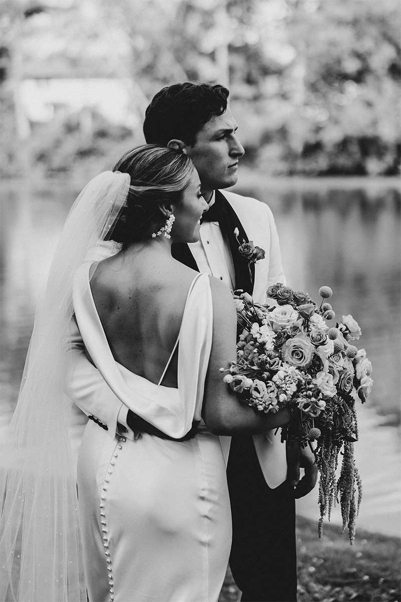 wedding portrait black and white