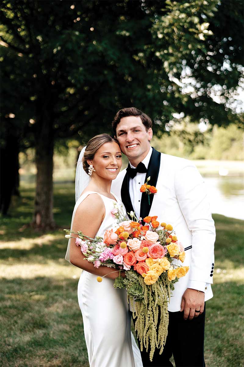 colorful wedding portrait