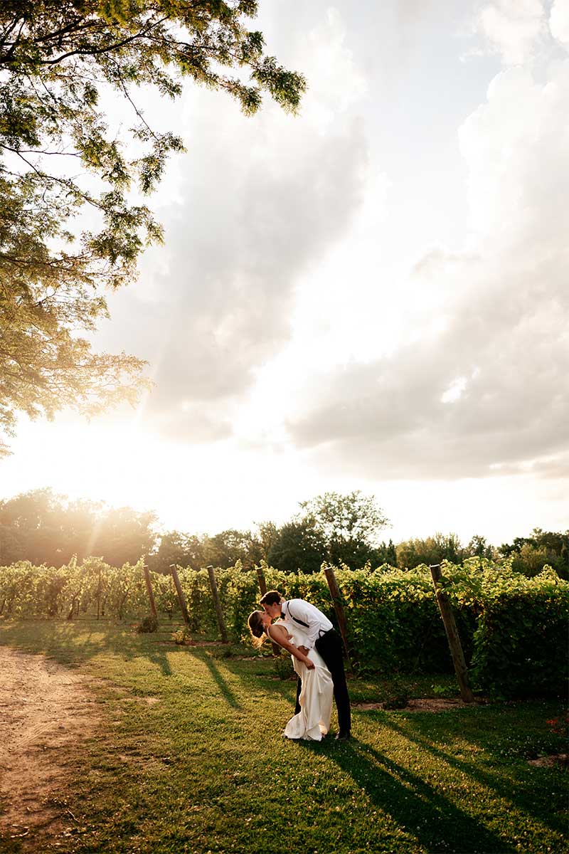 Beautiful wedding sunset photos