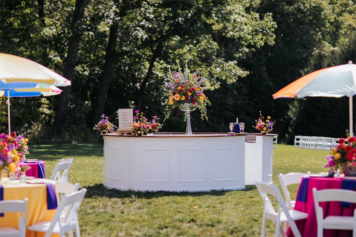 outdoor bar wedding