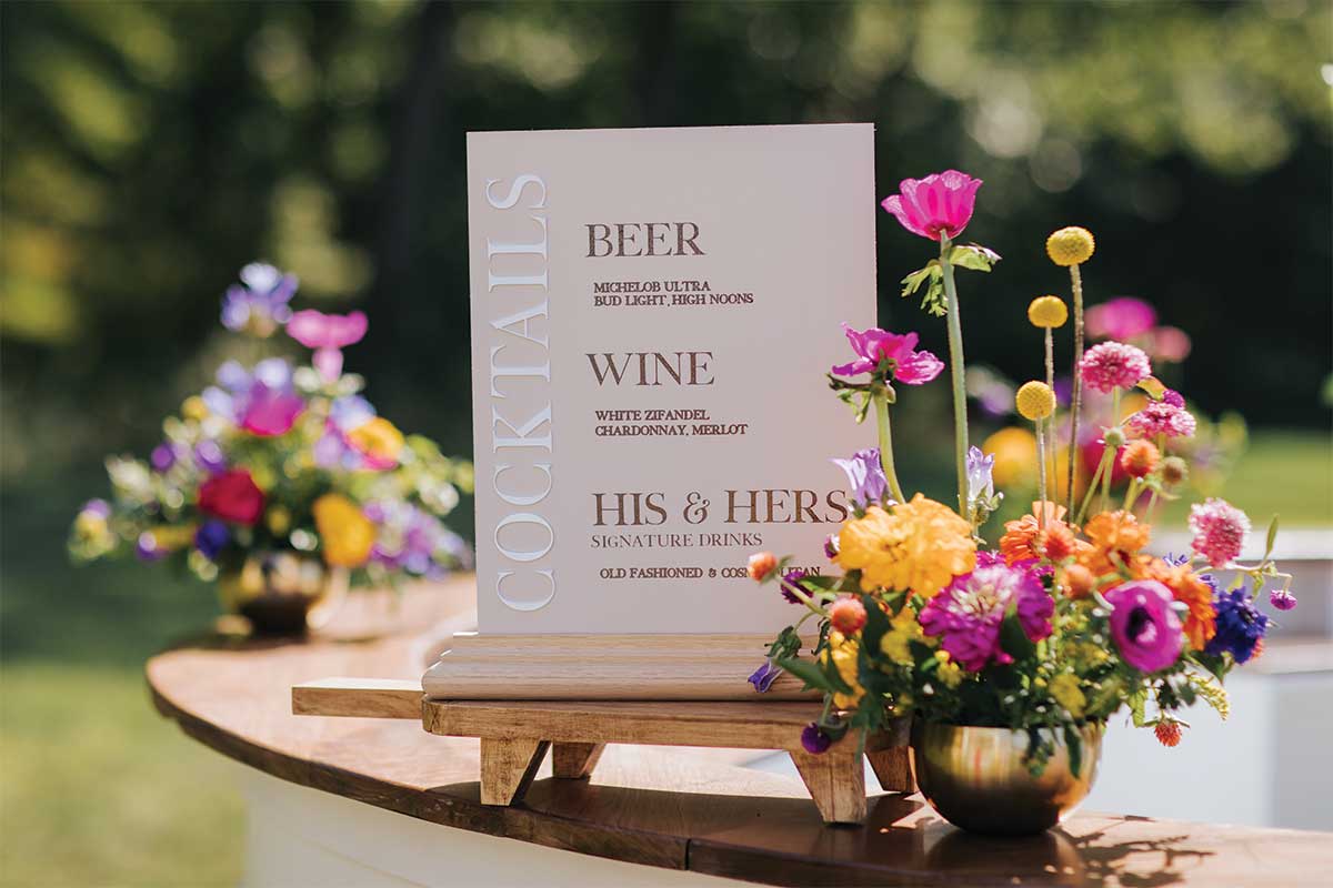 wedding bar decor Wayne County