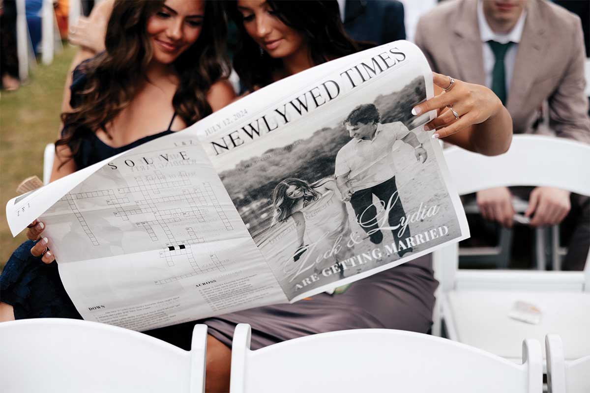 newspaper wedding announcement idea