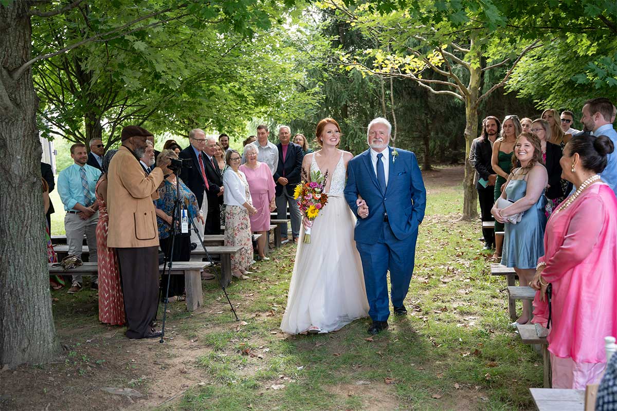bride walking down the aisle