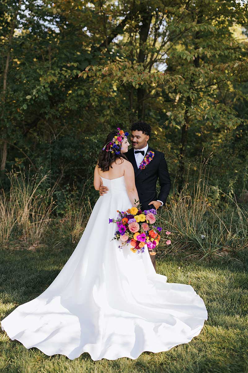 beautiful wedding dress at wayne county wedding