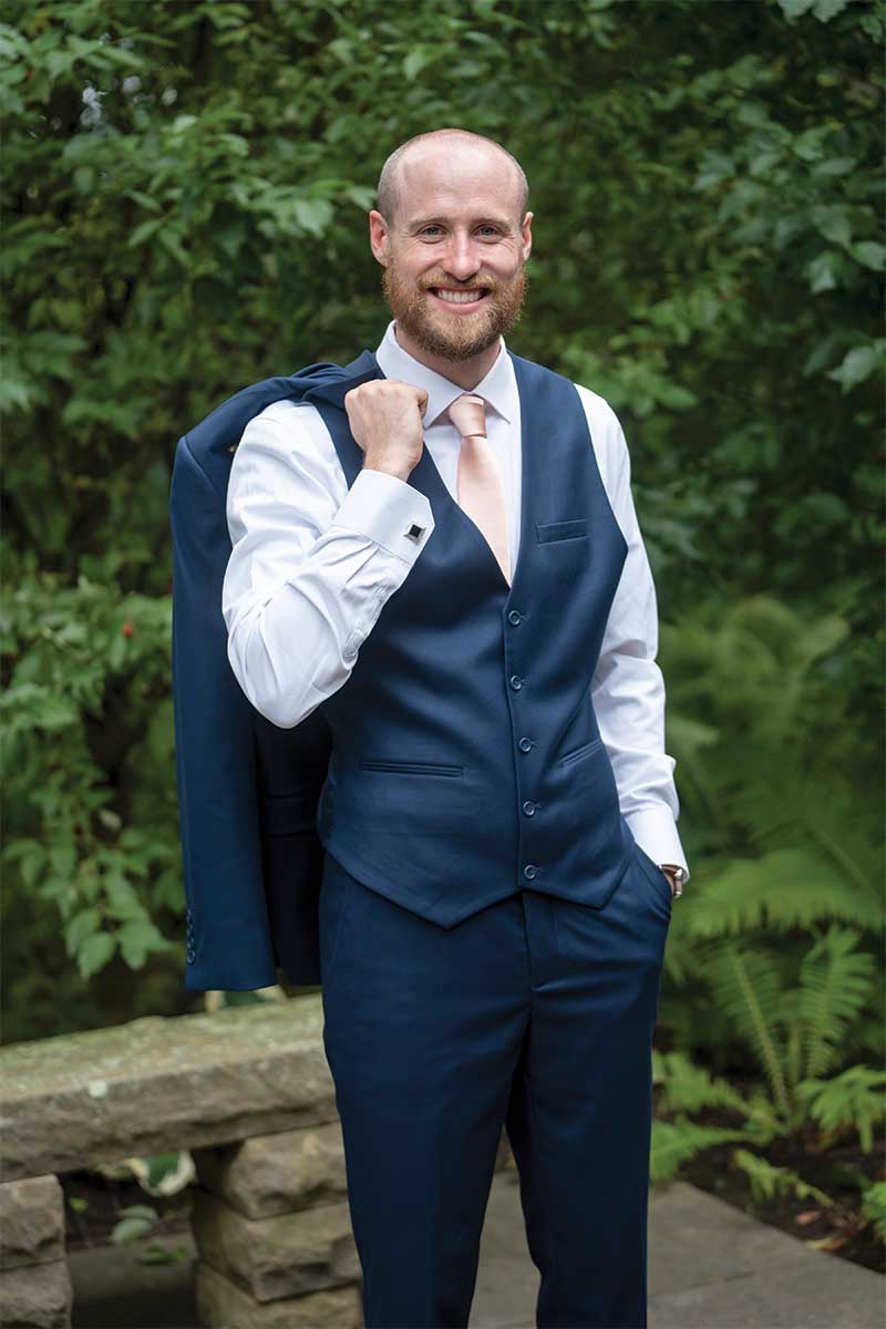 wedding portrait of groom