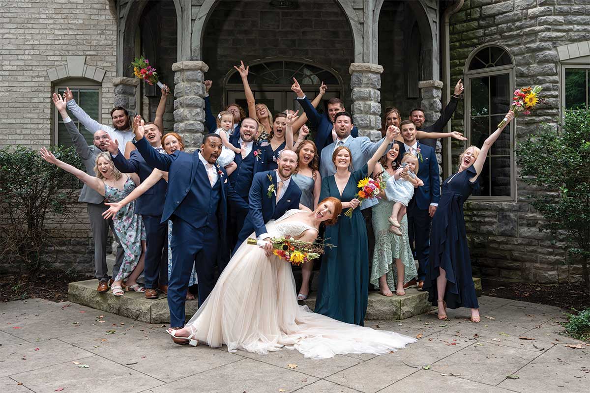 portrait of wedding guests