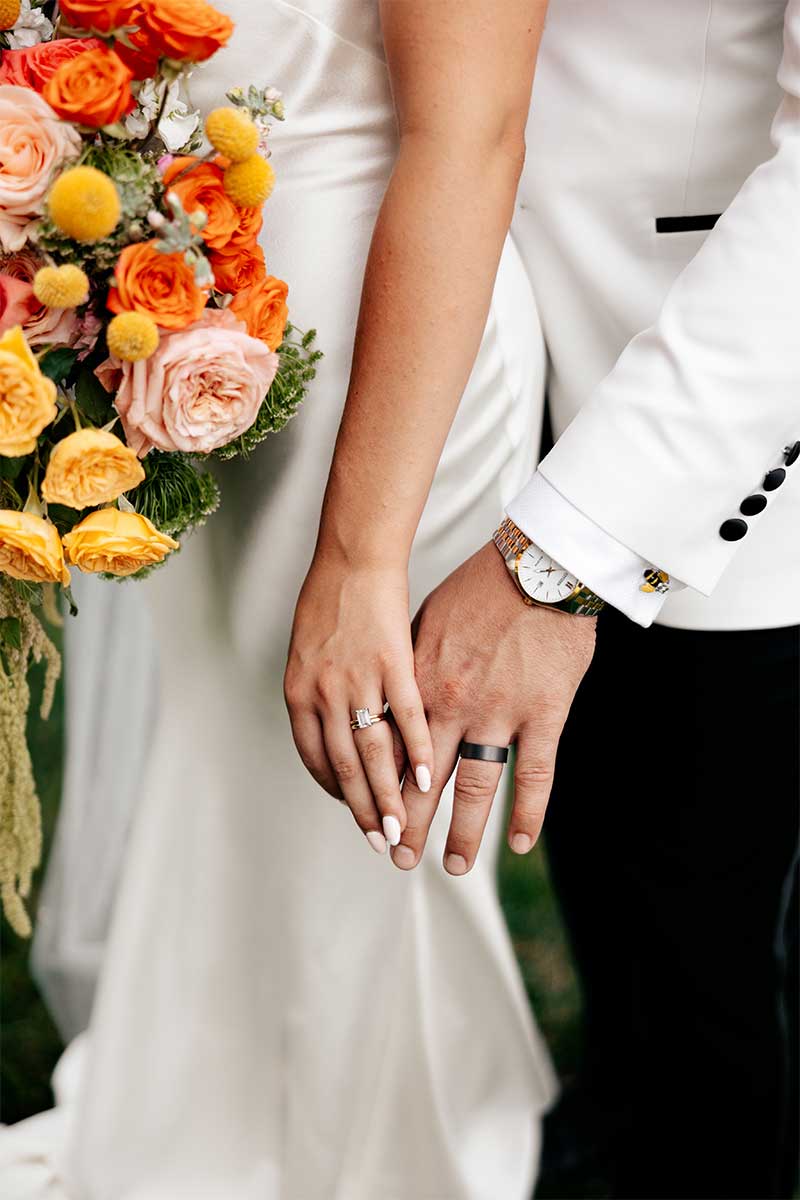 bride and groom rings
