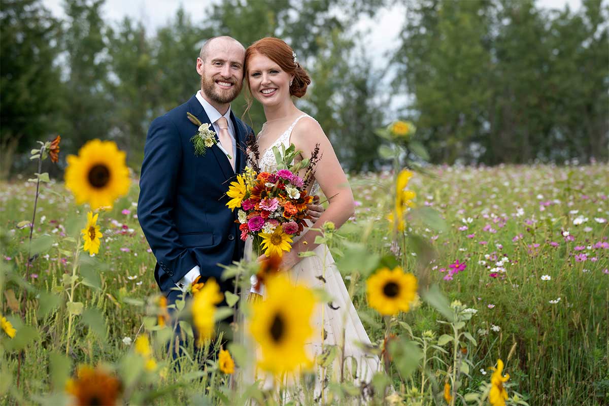 ohio barn wedding portrait