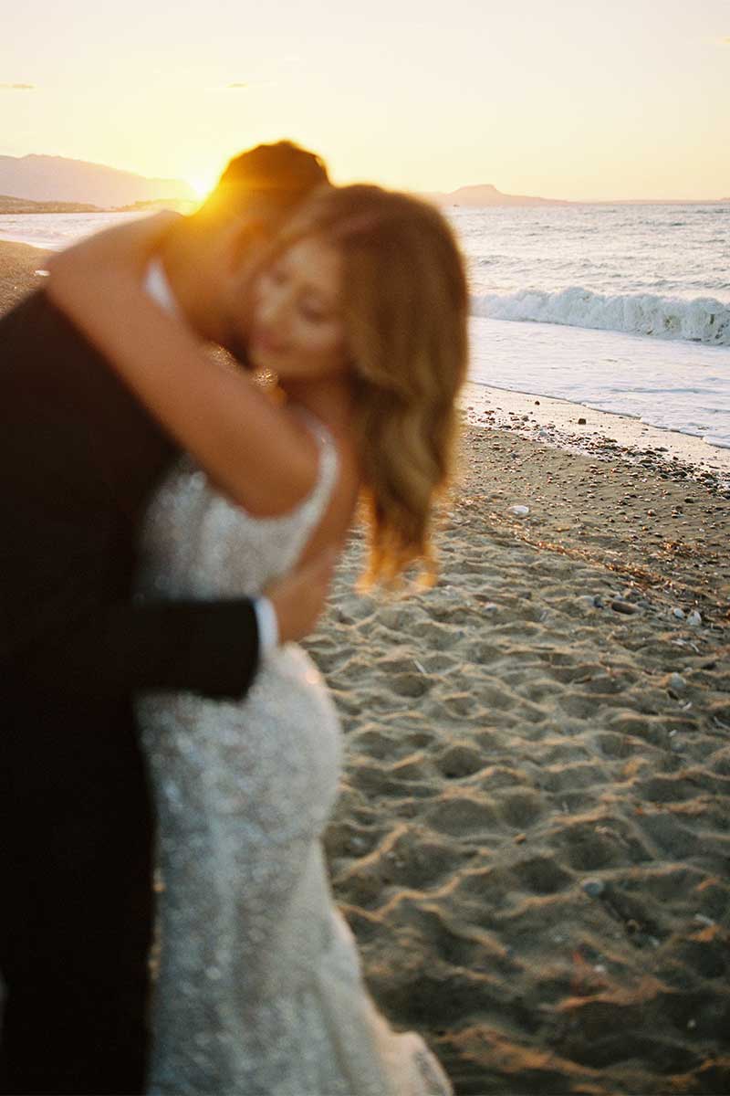 beach wedding portrait