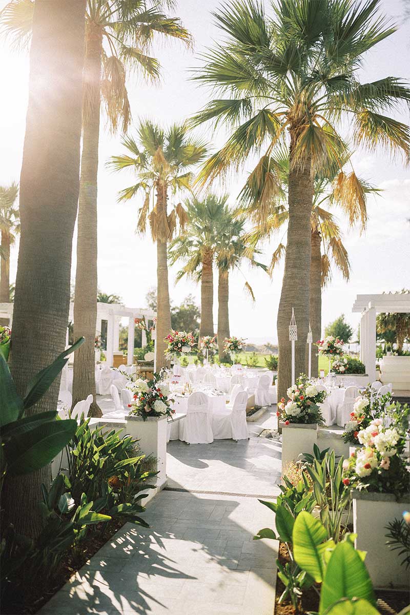 beautiful Crete, Greece wedding set-up