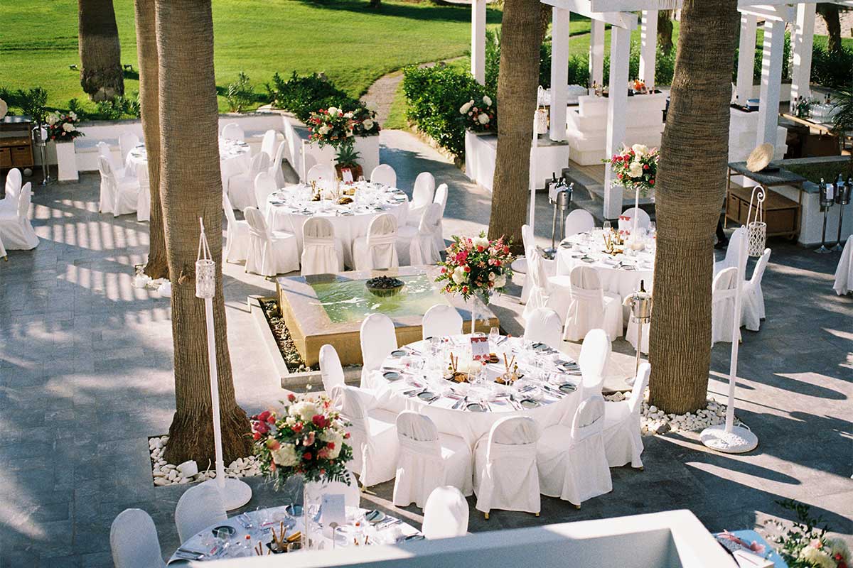 outdoor wedding set-up