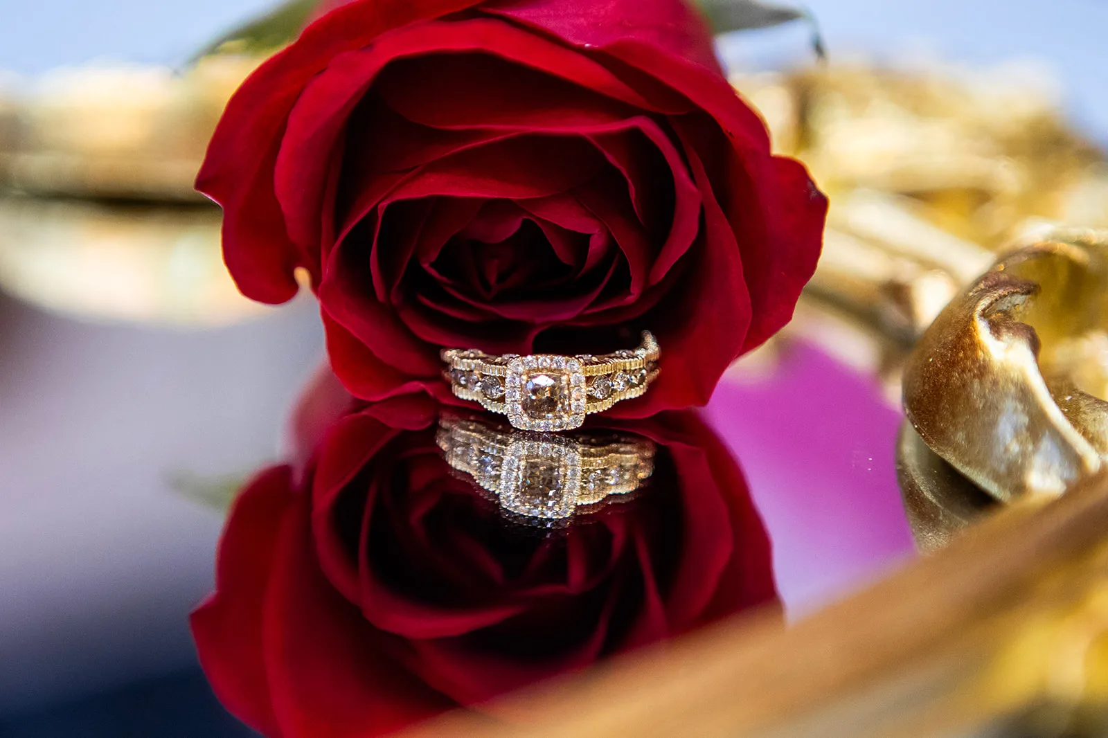 vintage-gold style engagement ring