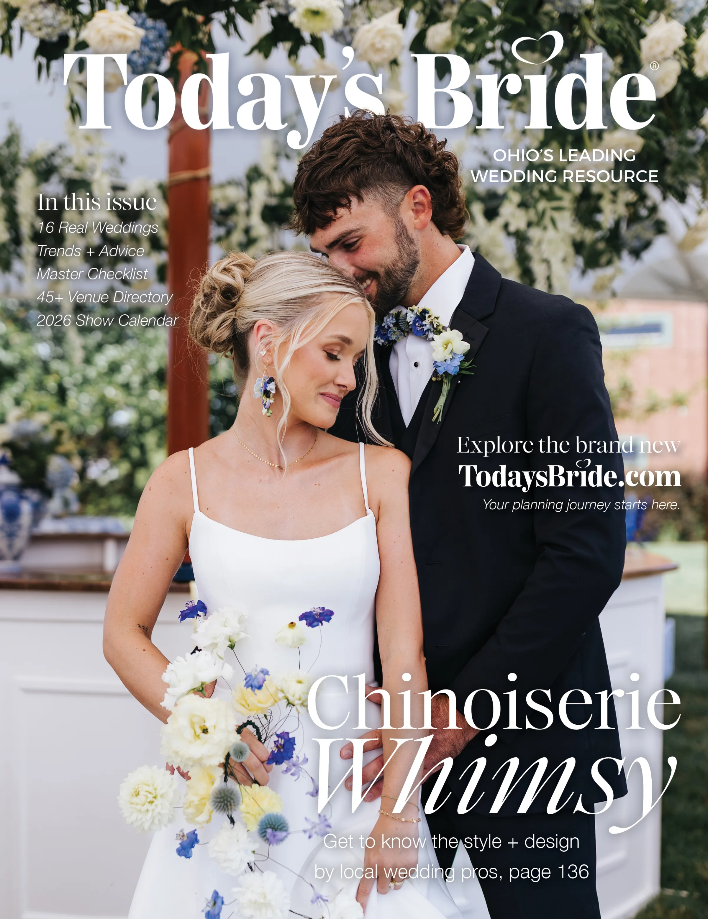 2026 TodaysBride FrontCover - Chinoiserie Wedding Inspiration: A Blue & White Wedding Dream 2026 TodaysBride FrontCover