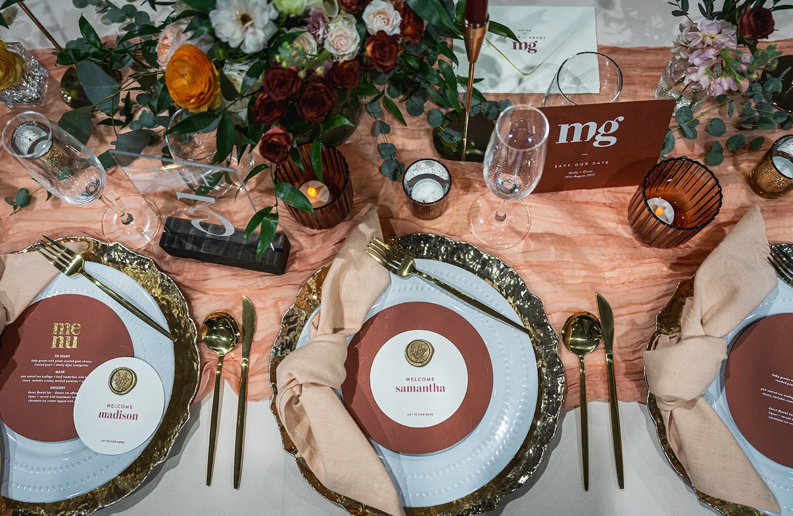 reception table at vendor booth bridal show - 15 Wedding Expo Booth Ideas That Attract More Couples reception table at vendor booth bridal show